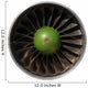 Closeup of a dark jet engine Wall Decal