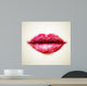 Beautiful woman lips formed by abstract triangles 