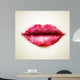 Beautiful woman lips formed by abstract triangles 