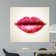 Beautiful woman lips formed by abstract triangles 