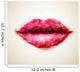 Beautiful woman lips formed by abstract triangles 