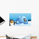 Penguins and the Igloo Wall Mural