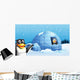 Penguins and the Igloo Wall Mural