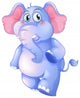 A Young Blue Elephant Wall Decal