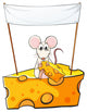 Rat Sitting above Cheese Wall Decal