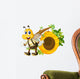 A smiling yellow bee near the beehive Wall Decal