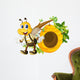 A smiling yellow bee near the beehive Wall Decal