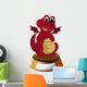 A Red Dragon with an Empty Template at the Bottom 