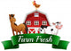 Farm Animals, a Barnhouse and a Signboard 