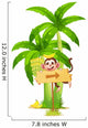 Arrowboard with Monkey near Wall Decal