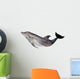 dolphin illustration isolated on white Wall Mural
