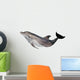 dolphin illustration isolated on white Wall Mural