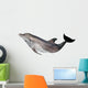 dolphin illustration isolated on white Wall Mural