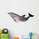 dolphin illustration isolated on white Wall Mural