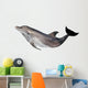 dolphin illustration isolated on white Wall Mural