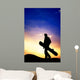 snowboarder at sunset Wall Mural