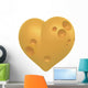 Yellow Cheese Heart Wall Decal