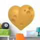 Yellow Cheese Heart Wall Decal