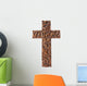 wood cross Wall Decal