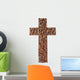 wood cross Wall Decal