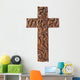 wood cross Wall Decal