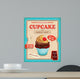 Vintage cupcake poster design 
