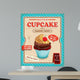 Vintage cupcake poster design 