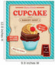 Vintage cupcake poster design 