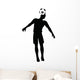 Poses of Soccer Players Silhouettes in Head Strike Position Wall Decal