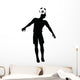 Poses of Soccer Players Silhouettes in Head Strike Position Wall Decal