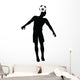 Poses of Soccer Players Silhouettes in Head Strike Position Wall Decal