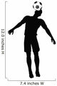 Poses of Soccer Players Silhouettes in Head Strike Position Wall Decal