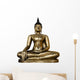 Bronze Buddha Statue Isolated on White Background. Wall Decal