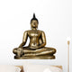 Bronze Buddha Statue Isolated on White Background. Wall Decal