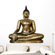 Bronze Buddha Statue Isolated on White Background. Wall Decal