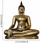 Bronze Buddha Statue Isolated on White Background. Wall Decal
