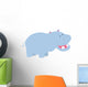 Cute Hippo Vector Wall Decal
