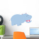 Cute Hippo Vector Wall Decal