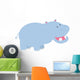 Cute Hippo Vector Wall Decal