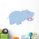Cute Hippo Vector Wall Decal