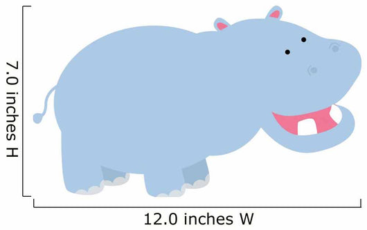 Cute Hippo Vector Wall Decal