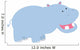 Cute Hippo Vector Wall Decal