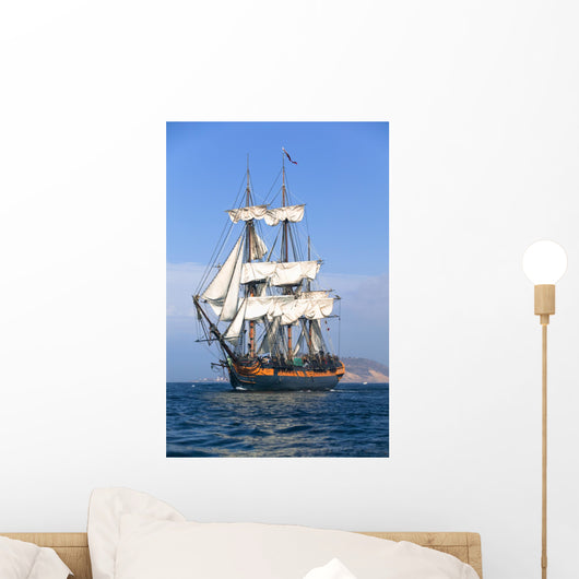 HMS Surprise Sailing Ship at Sea under full sail Wall Mural