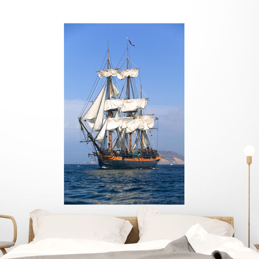 HMS Surprise Sailing Ship at Sea under full sail Wall Mural