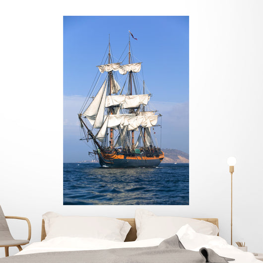 HMS Surprise Sailing Ship at Sea under full sail Wall Mural