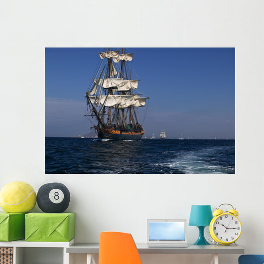 Tall Sailing Ship at Sea Wall Mural