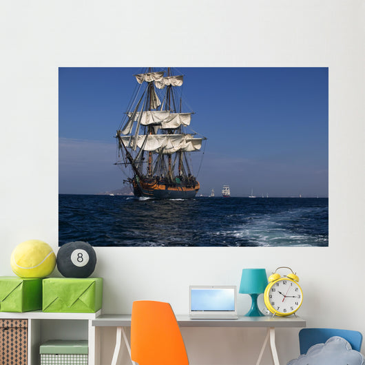 Tall Sailing Ship at Sea Wall Mural