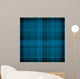 Blue Plaid Fabric Pattern Wall Decal