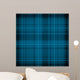 Blue Plaid Fabric Pattern Wall Decal