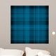 Blue Plaid Fabric Pattern Wall Decal